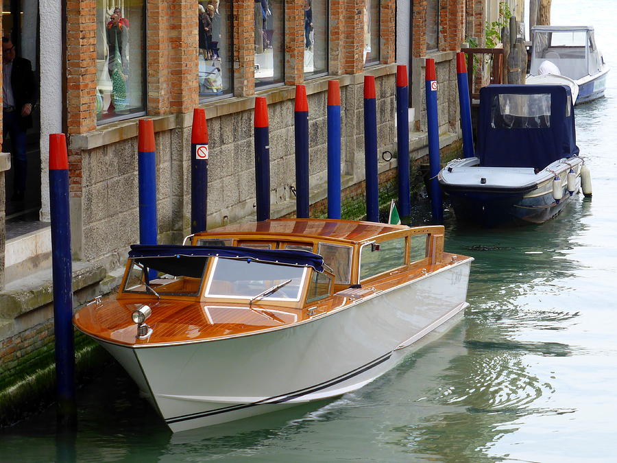 Venice Photograph - Pristine Motor Boat by Bishopston Fine Art