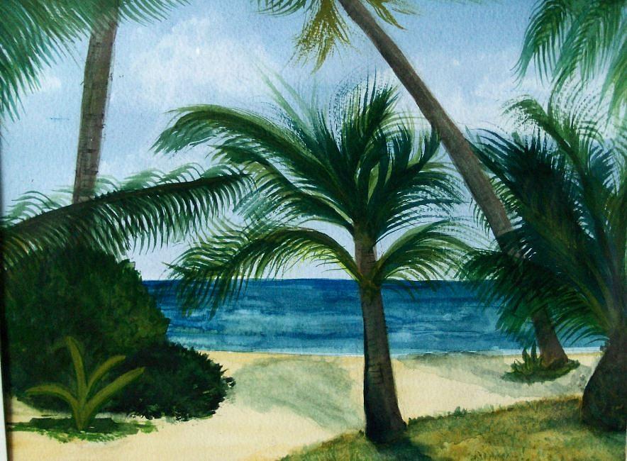 Private Beach Painting by Chip Picott - Fine Art America