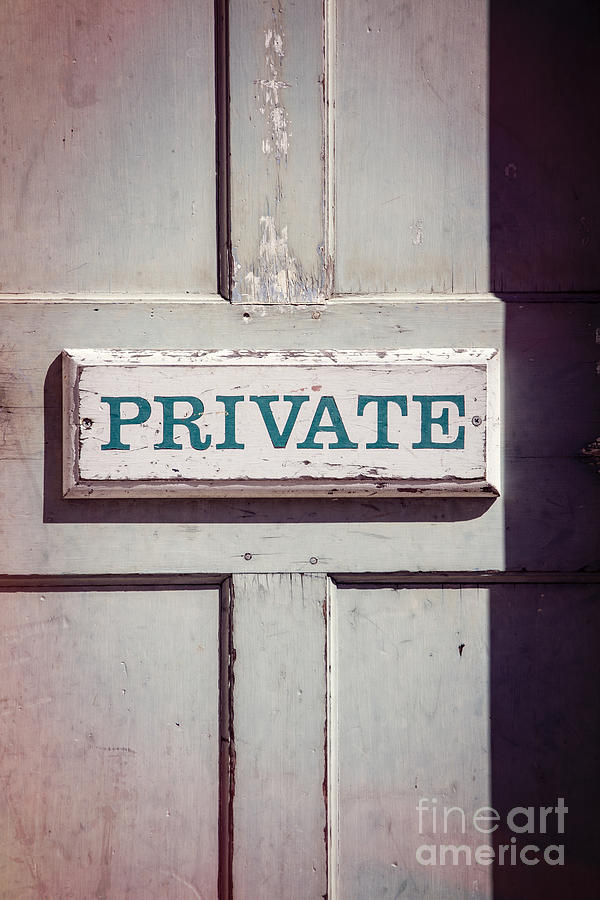 Sign Photograph - Private Doorway by Edward Fielding