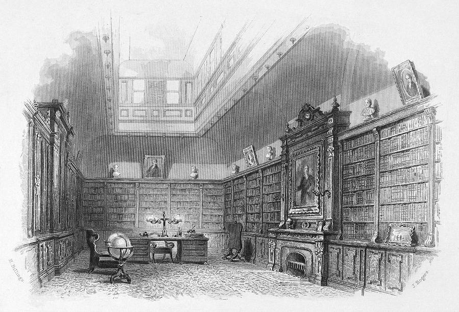 Boston Painting - Private Library, C1850 by Granger