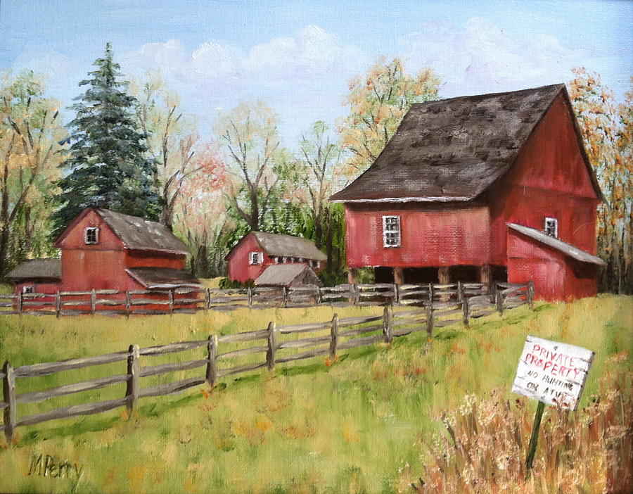 Private Property Painting by Margie Perry