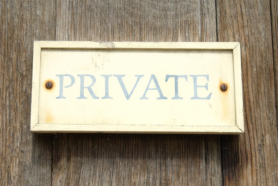 Private Sign Photograph by Chevy Fleet