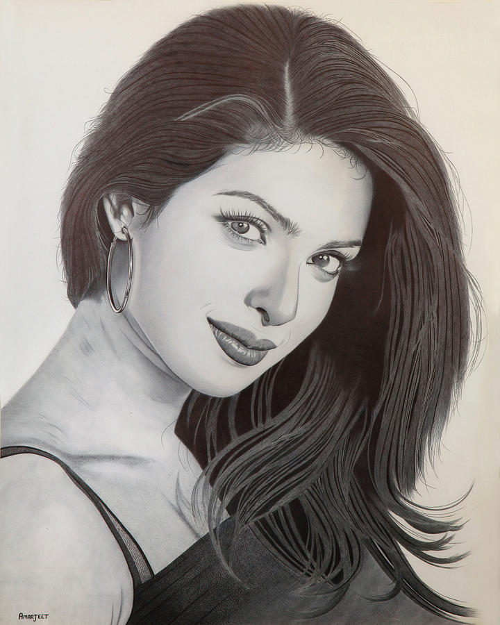 Awesome Pencil Sketch Of Priyanka Chopra | DesiPainters.com