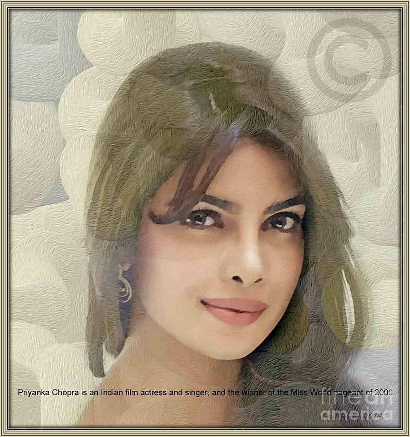 Priyanka Chopra Portrait Painting By Ante Barisic