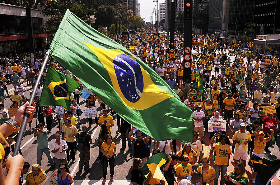 Pro impeachment manifestation Dilma Rousseff Photograph by IltonRogerio
