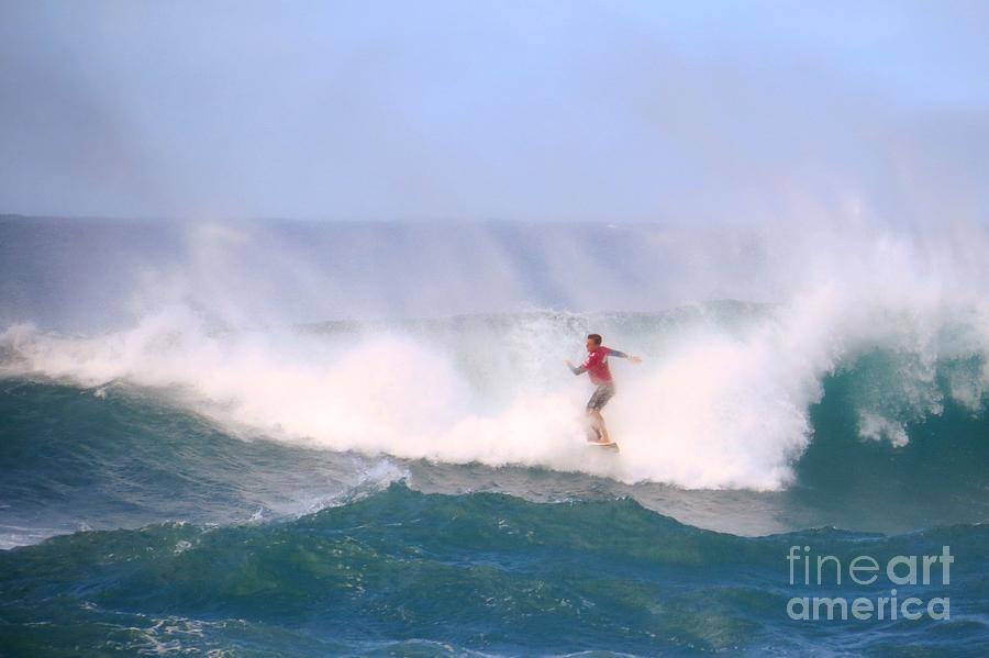 Pro Surfing Sunset Beach Hawaii Photograph by Scott Cameron