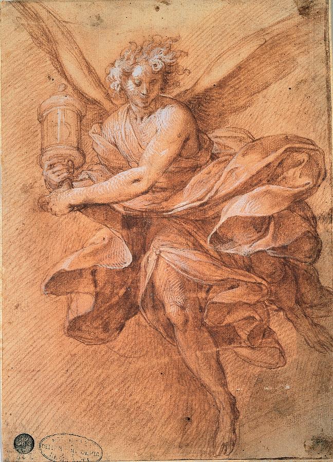 Sketch Photograph - Procaccini Camillo, Flying Angel by Everett