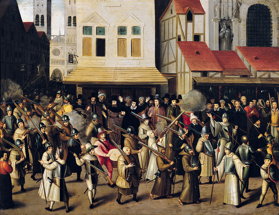 Paris Photograph - Procession Of The Holy League In 1590 Oil On Panel by Francois Bunel