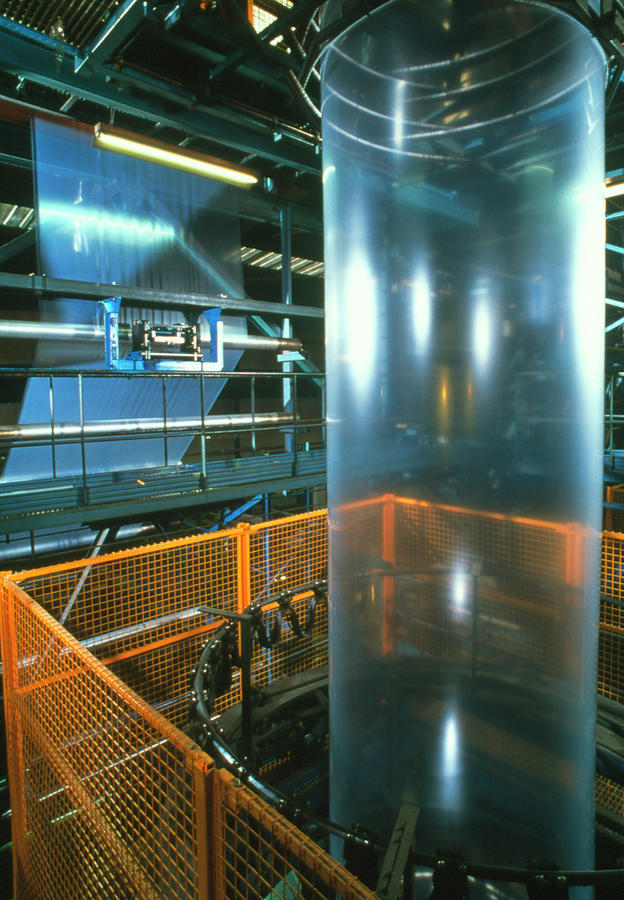 Production Of Tubular Film For Making Plastic Bags Photograph by Pascal Goetgheluck/science Photo Library