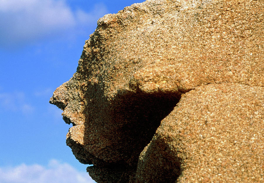Profile Of A Face In Rhyolite Rock Cliff Photograph by Pascal Goetgheluck/science Photo Library