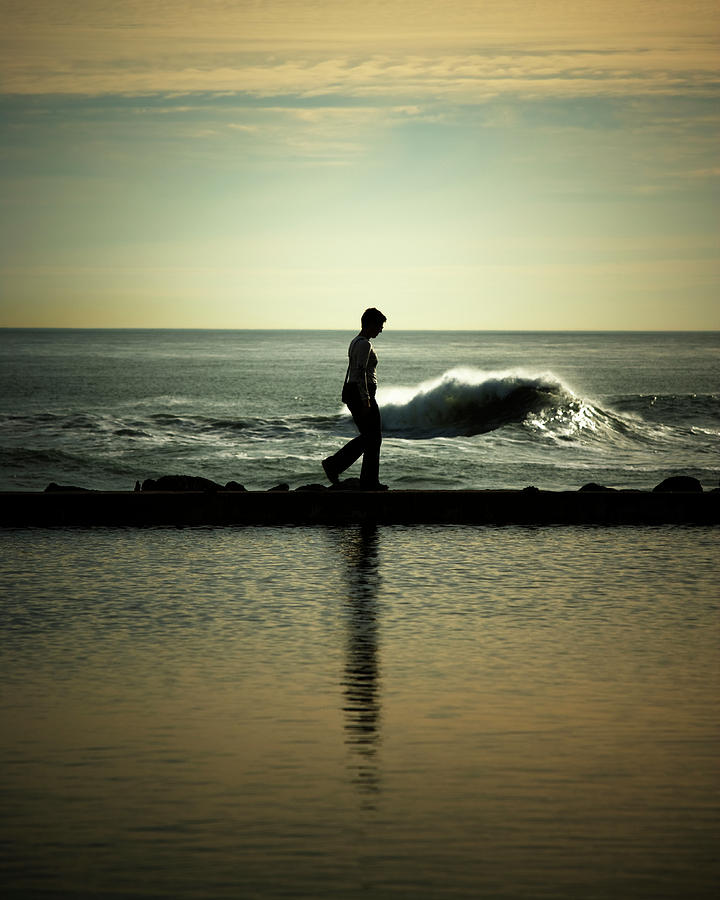 Profile Of A Woman Walking Photograph by Ron Koeberer - Fine Art America