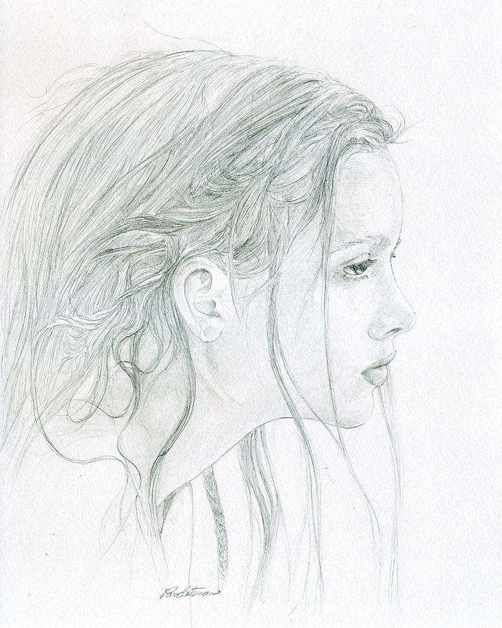 Portrait Drawing - Profile by Pamela Bateman