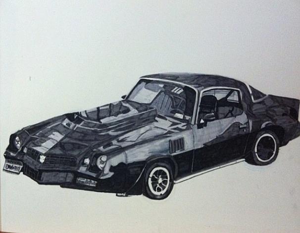 Progress of 1979 Camaro Drawing by Eden Oved - Fine Art America