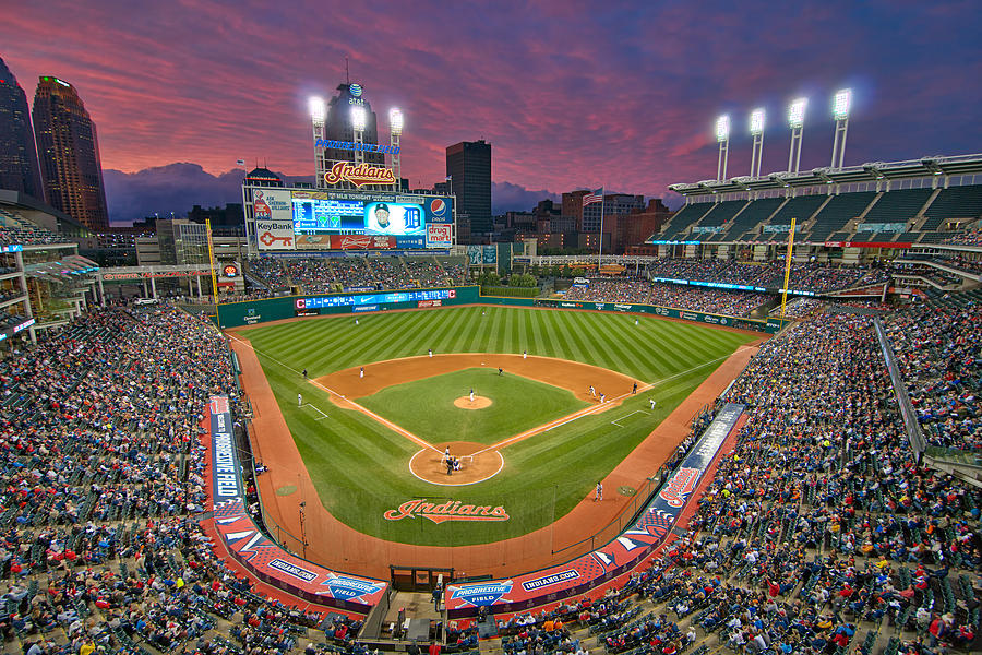 Cleveland Photograph - Progressive Field Sunset by Mark Whitt