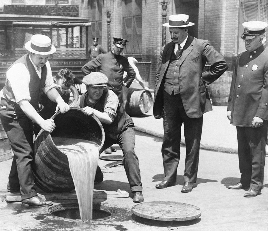 Prohibition raid, 1920s New York Photograph by Science Photo Library