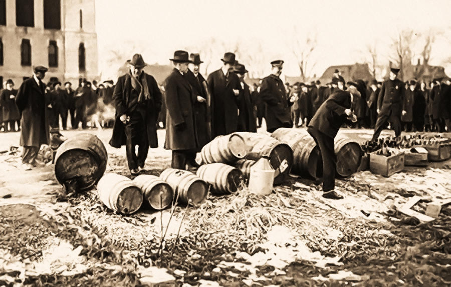 Prohibition - Smashing of Kegs Photograph by Bill Cannon
