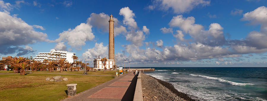 Architecture Photograph - Promenade And Lighthouse At Coast by Panoramic Images