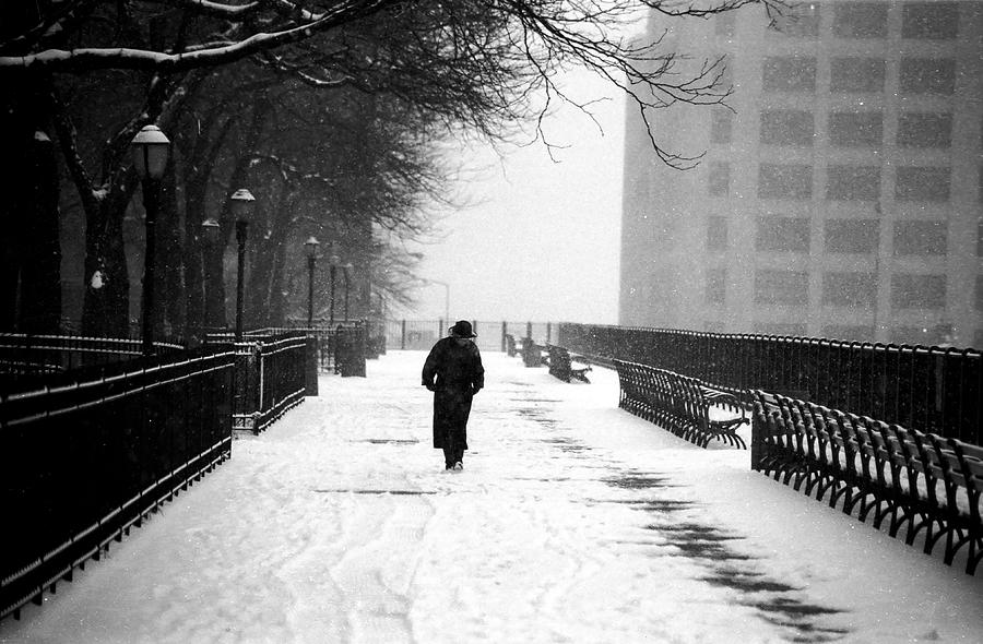 New York City Photograph - Promenade Snowscene by Tom Callan