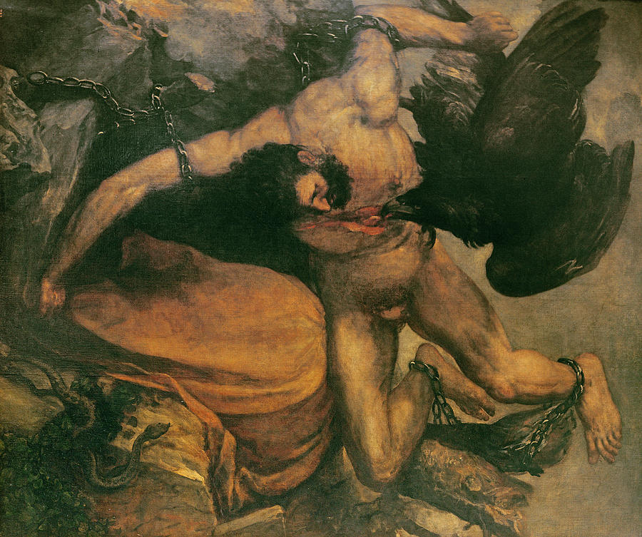 Eagle Photograph - Prometheus Oil On Canvas by Francisco Goya