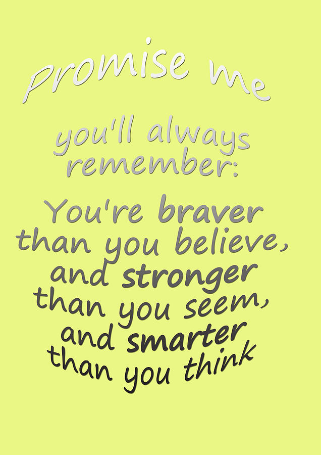 Promise me - Winnie the Pooh - Yellow Digital Art by Georgia Clare