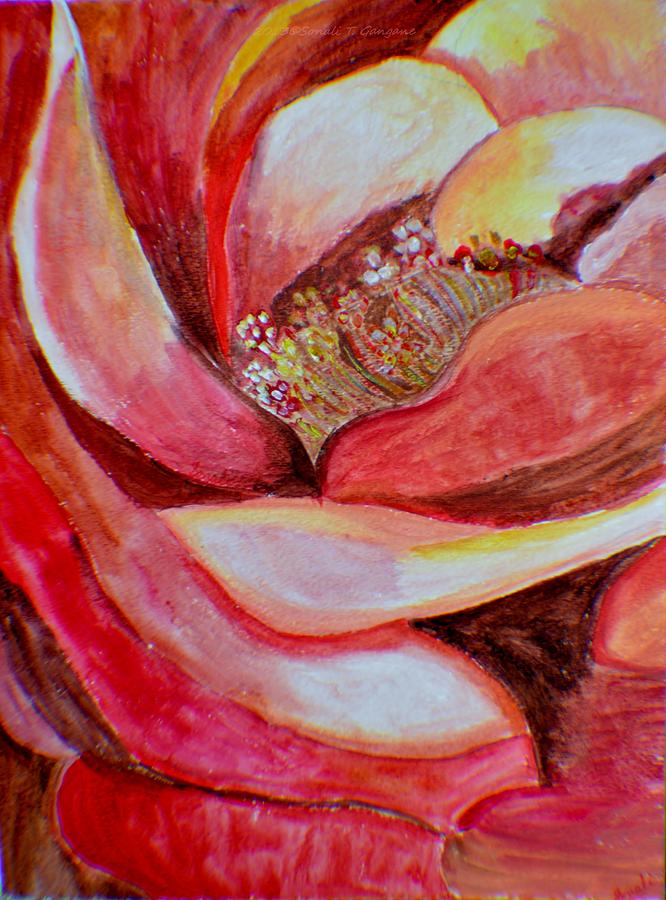 Hybrid Rose Painting - Promise of Love by Sonali Gangane
