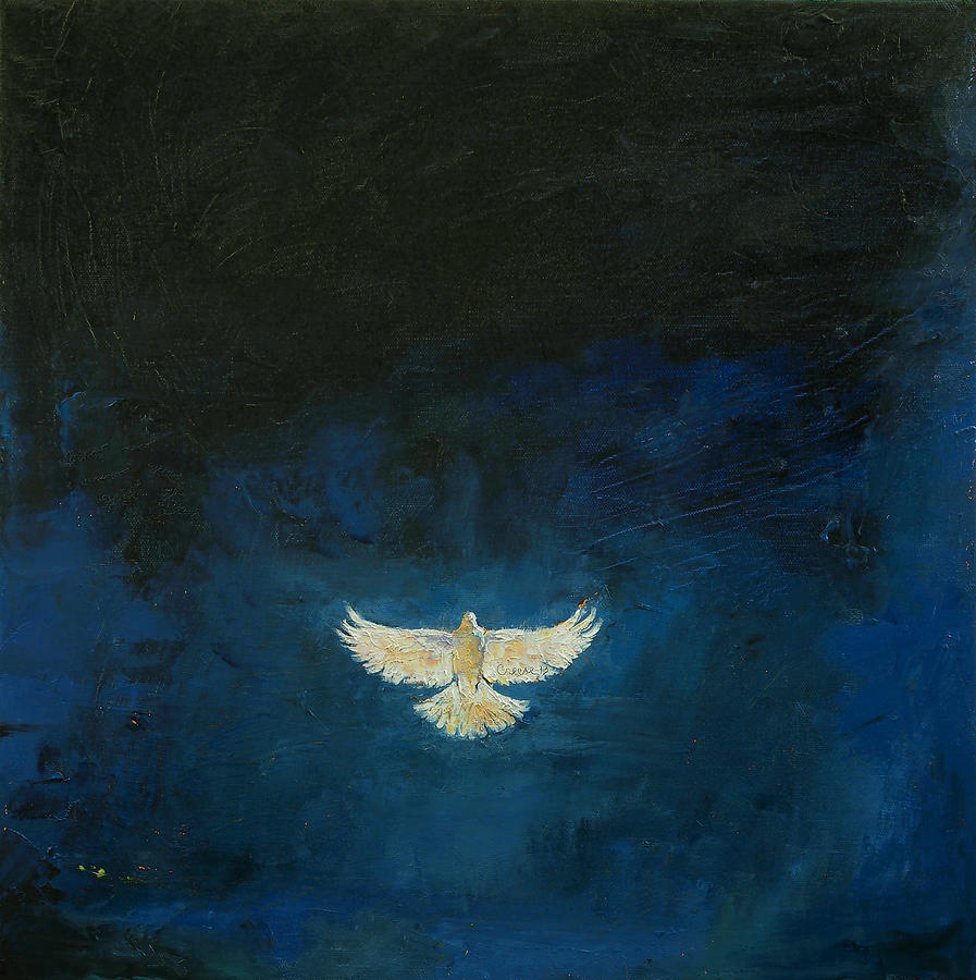 Dove Painting - Promised Land by Michael Creese