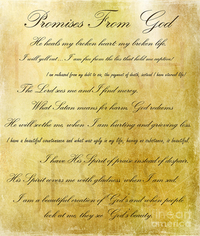 Promises from God Digital Art by Mary Jane Armstrong