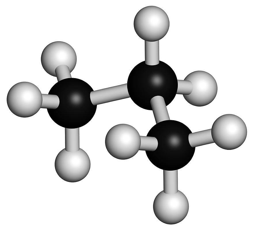 Propane Hydrocarbon Molecule Photograph by Molekuul
