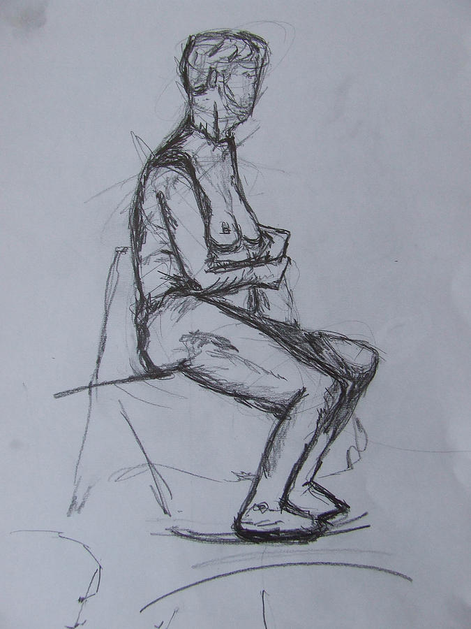 drawing seated figures