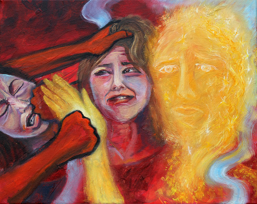 Prophetic MS 37 Why Do You Strike Me? Painting by Anne Cameron Cutri