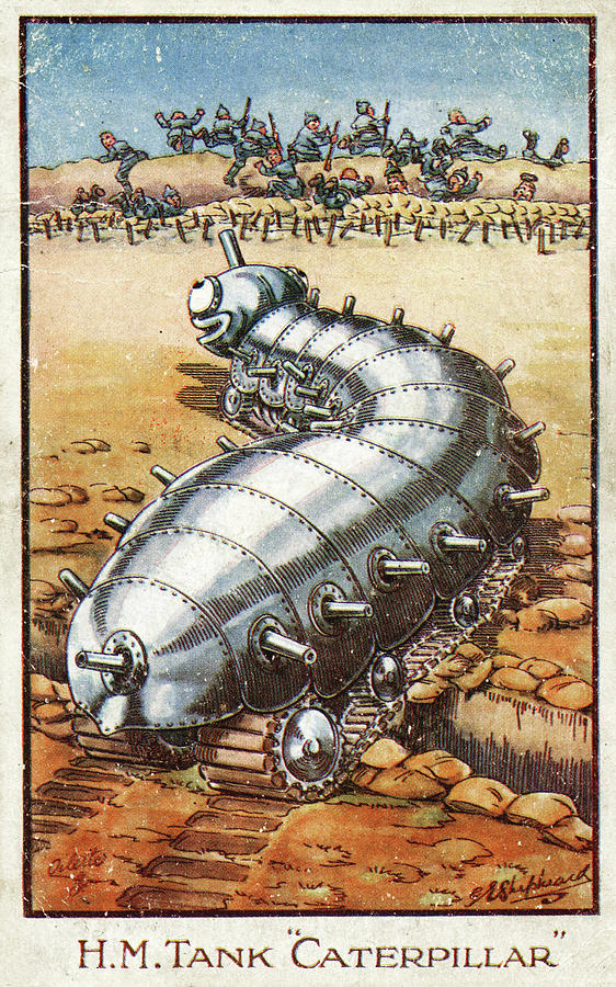 Caterpillar Drawing - Proposal For A caterpillar Tank - by Mary Evans Picture Library