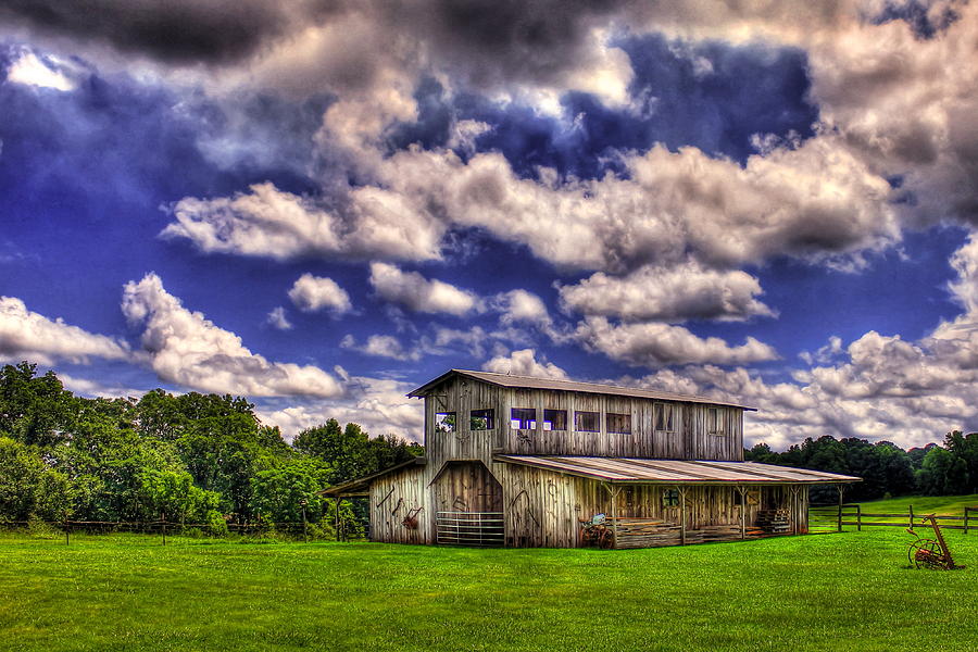 Barn Photograph - Prospect Barn in a Cloud Filled Sky  by Reid Callaway