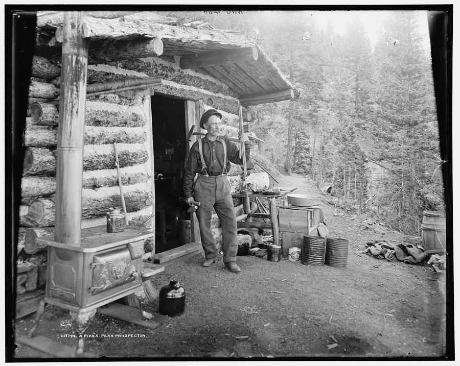 Cabin Photograph - Prospector in Pikes Peak by Georgia Clare
