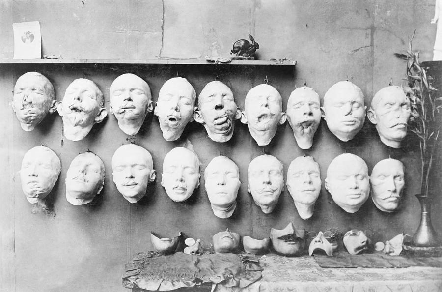 Prosthetic Masks Casts Photograph by Library Of Congress