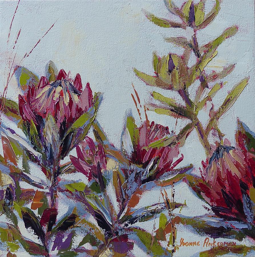 Flower Painting - Protea 4 by Yvonne Ankerman