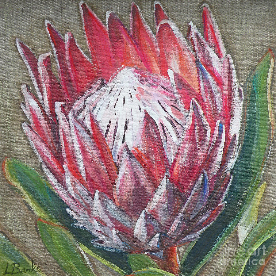 Protea Painting by Leigh Banks - Fine Art America