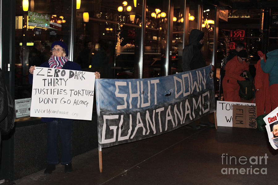 Protest At Movie Theatre Photograph by Kym Backland