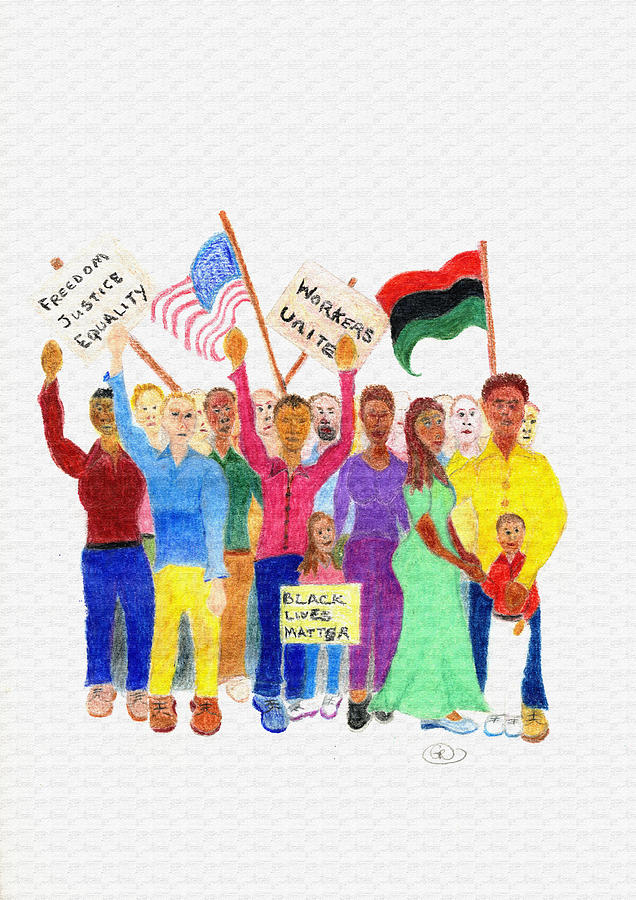 Protest Drawing by Greg Roberson Fine Art America