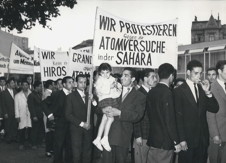Protests Against Tests With Atom-bombs In The Sahara Photograph by Retro Images Archive