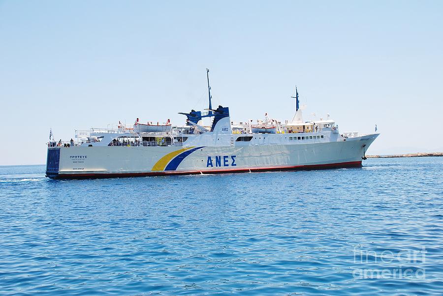 Proteus ferry Alonissos Photograph by David Fowler