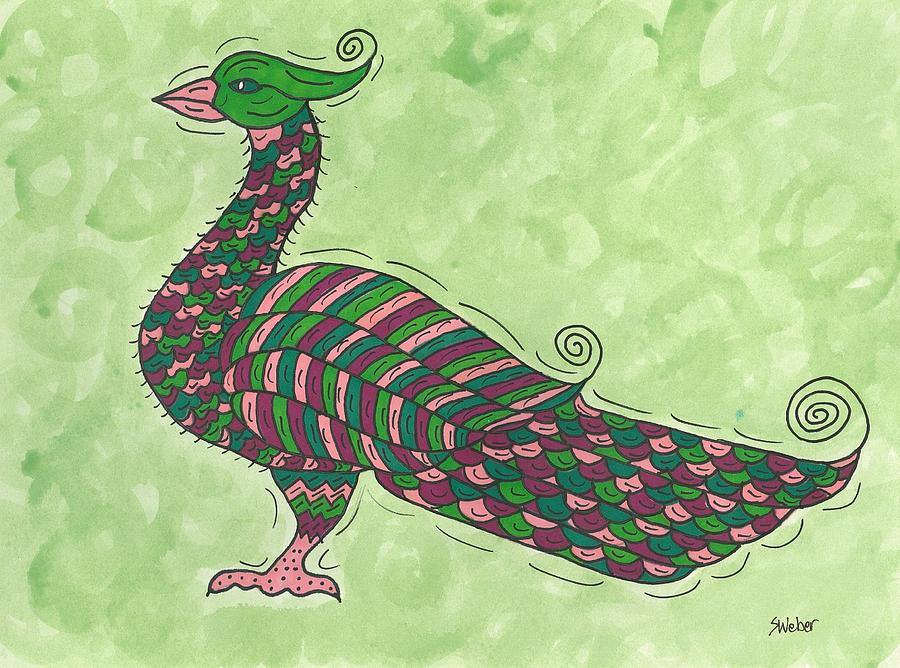 Proud as a Peacock Painting by Susie Weber