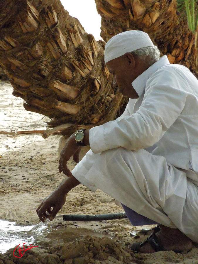 Proud Beduin Father working with Waterpipe Sinai Egypt Photograph by Colette V Hera Guggenheim