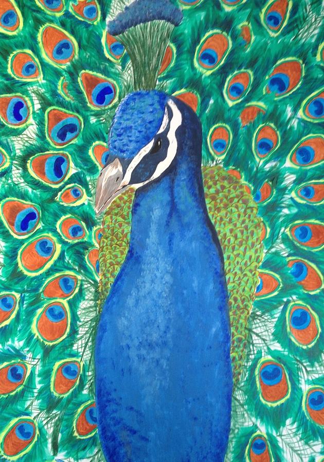 Proud Peacock Painting by Freya Ellingham - Fine Art America