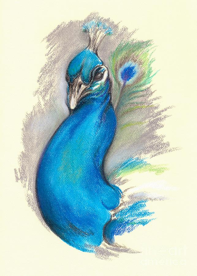 Proud Peacock Pastel by MM Anderson