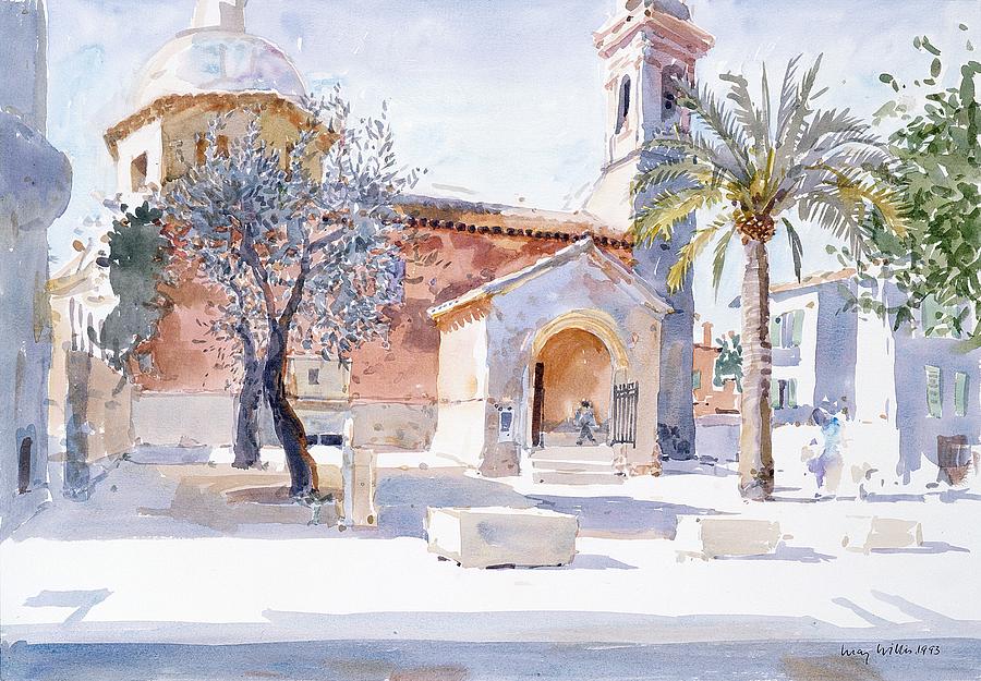 Provencal Church Painting by Lucy Willis