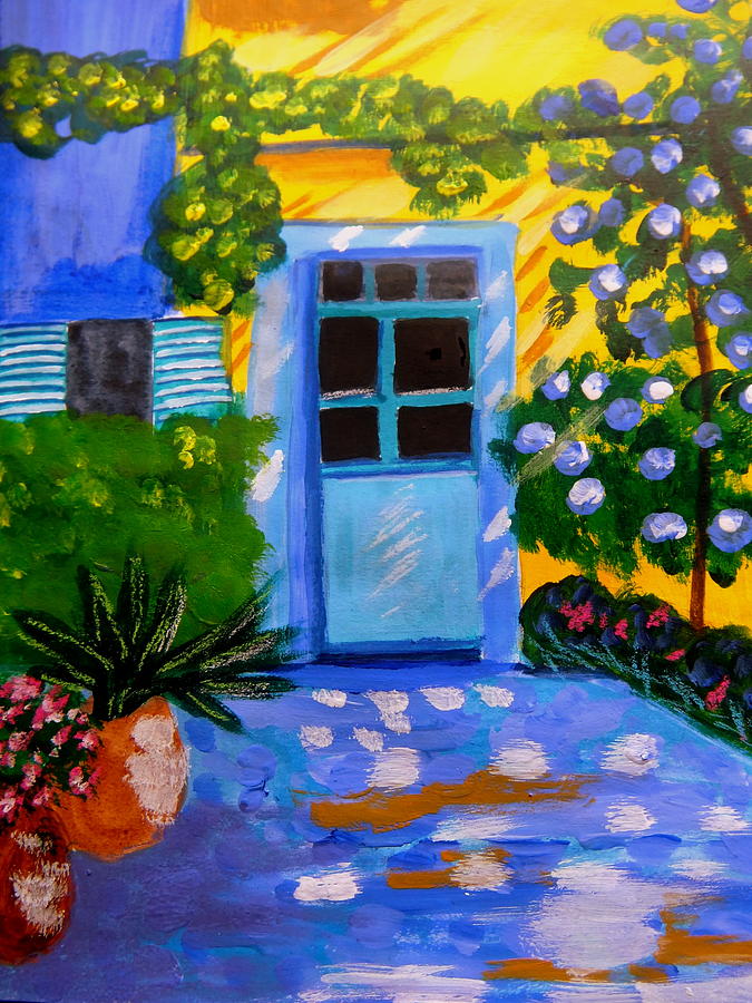 Provence Painting - Provence garden by Rusty Gladdish