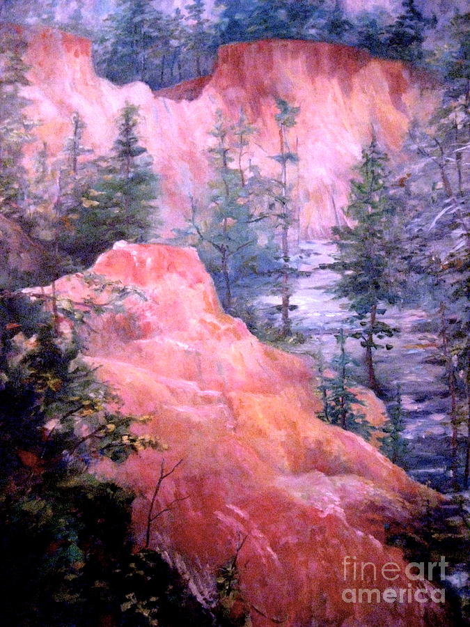 Providence Canyon - 3 Painting by Gretchen Allen