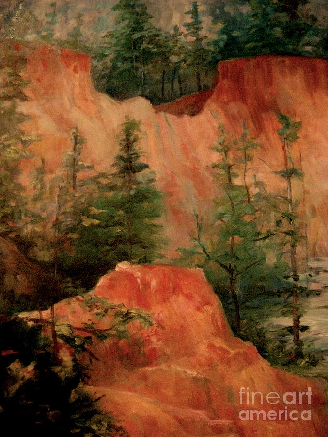 Providence Canyon 6 Painting by Gretchen Allen