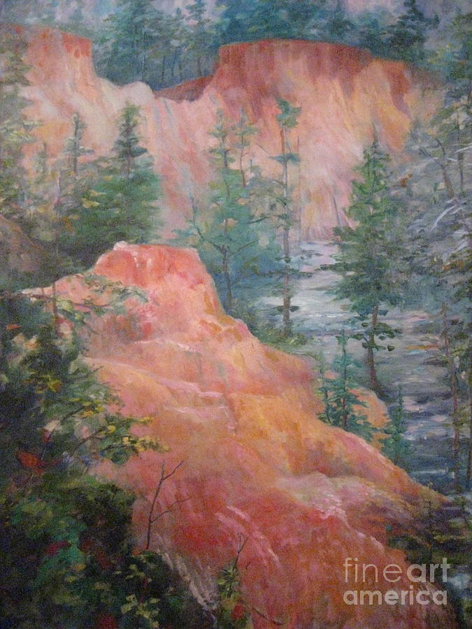 Providence Canyon Painting by Gretchen Allen