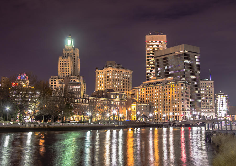 Providence Night Skyline Photograph By Matthew Allen - Fine Art America